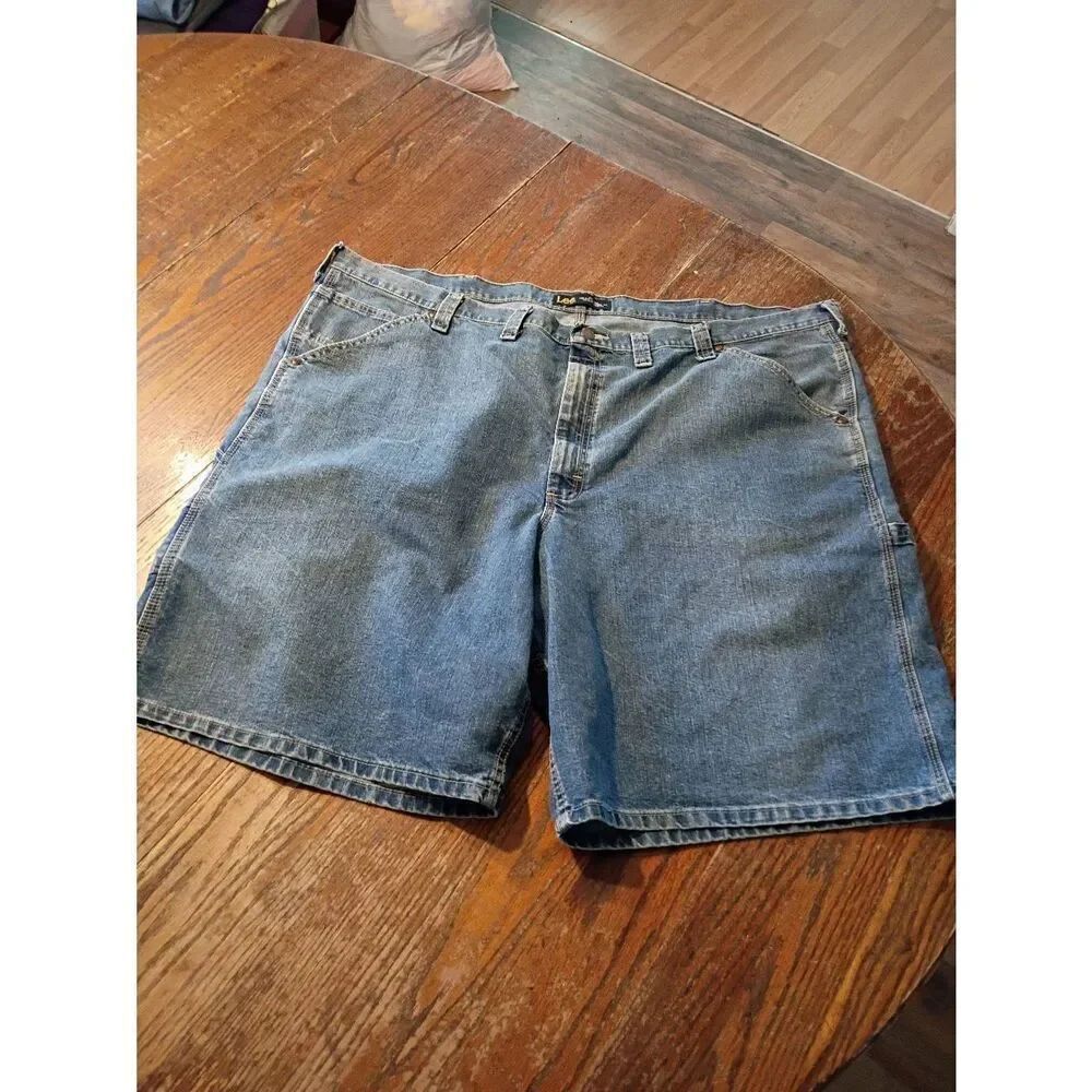 50" Lee Denim Blue Jean Carpenter Bermuda Shorts with Pockets and Belt Loops